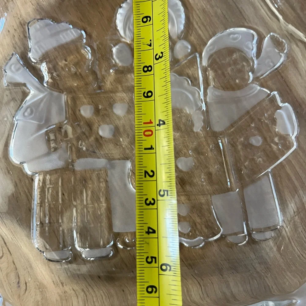 Vintage Mikasa Carolers Candy‎ Dish/ Nuts Frosted Glass (8in by 6in)